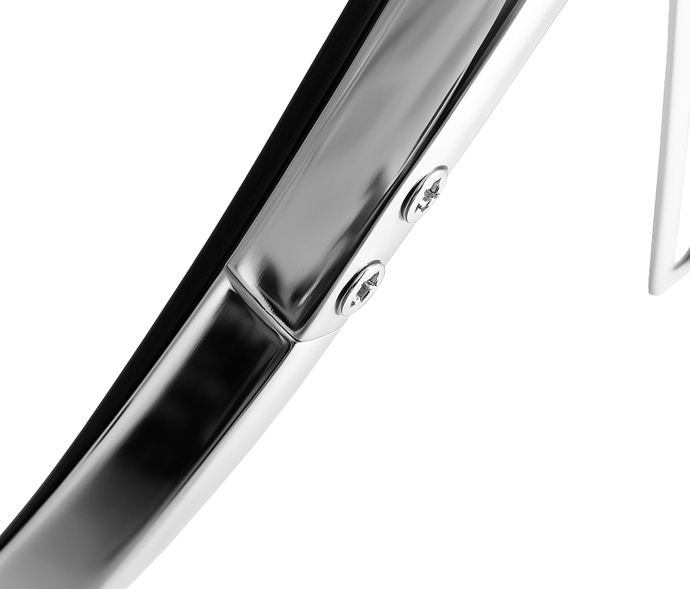 VW Beetle Rear Safari Window, 14-Gauge Chrome Steel, 1958-64