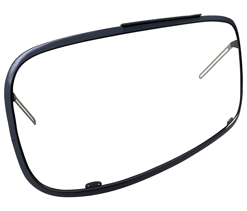 VW Beetle Rear Safari Window, 14-Gauge Bare Steel, 1958-64