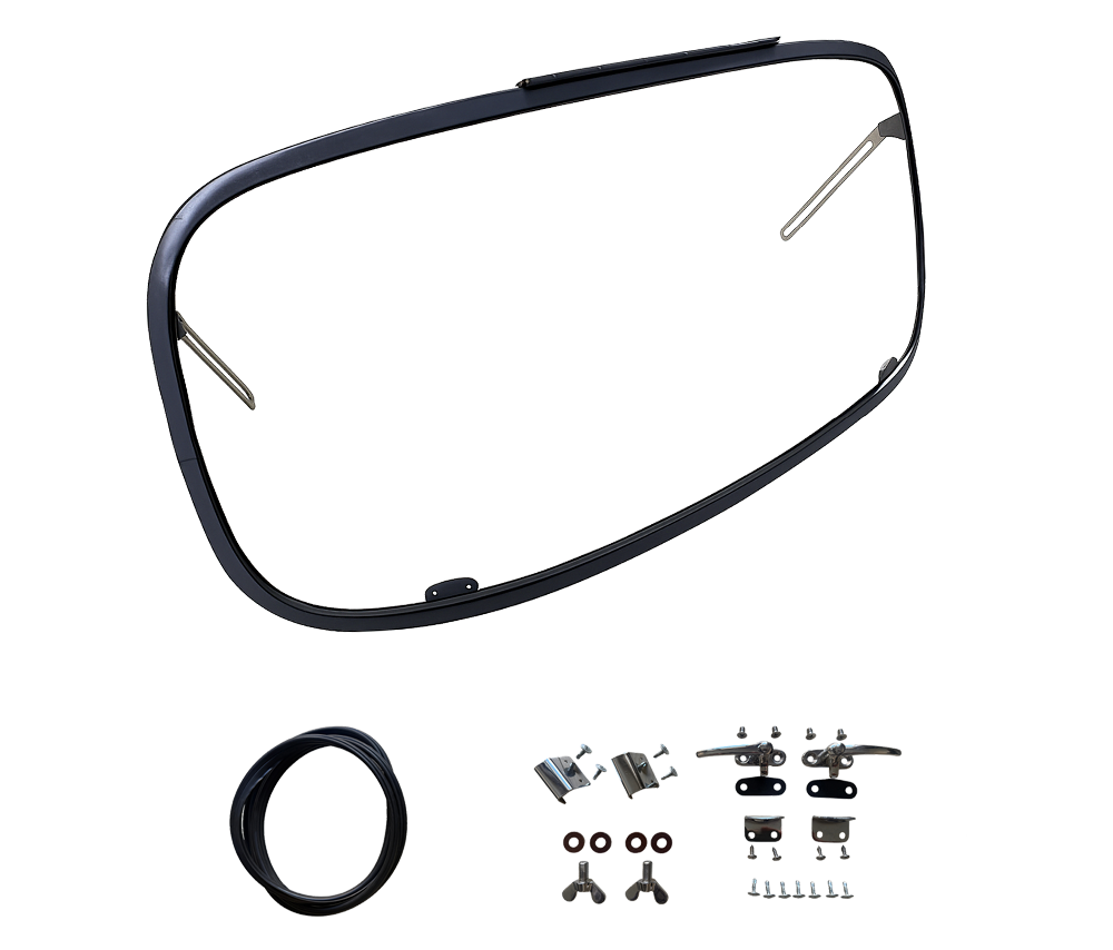 VW Beetle Rear Safari Window, 14-Gauge Bare Steel, 1958-64