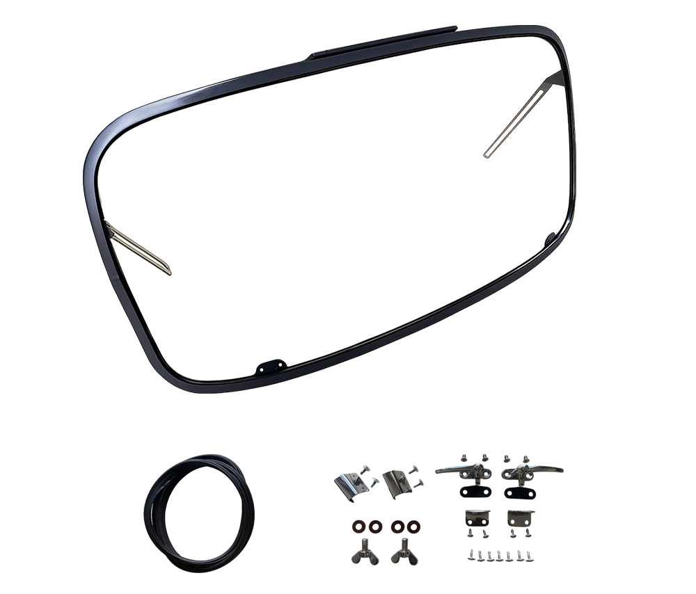 VW Beetle Rear Safari Window, 14-Gauge Bare Steel, 1965-72