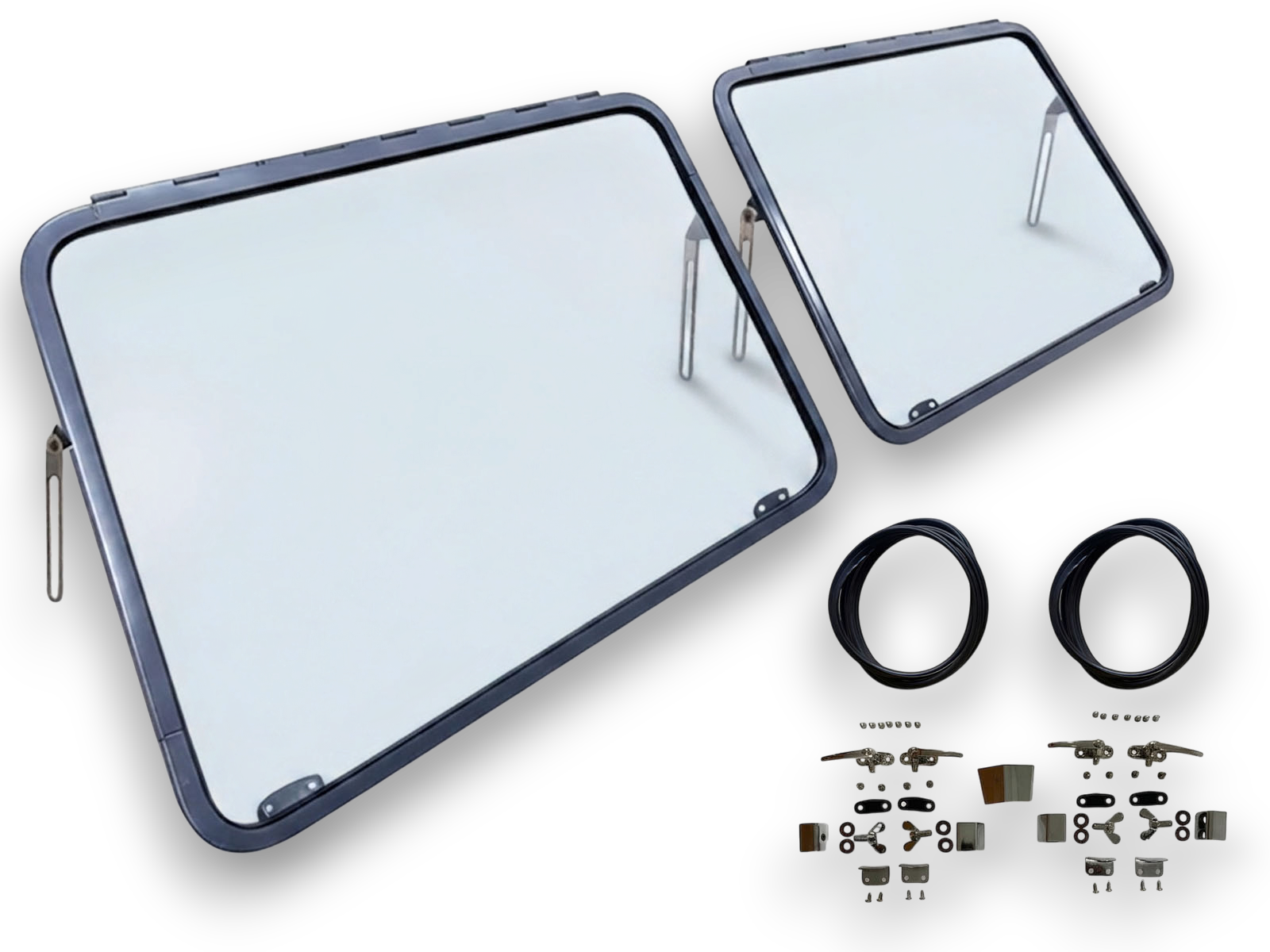 VW Bus Front Safari Window, 14-Gauge Primer Steel, 1955-67