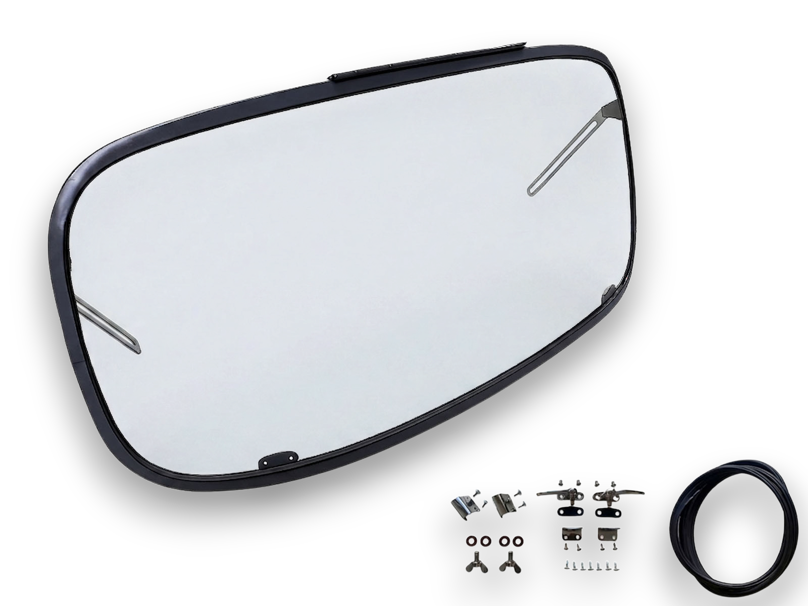VW Beetle Rear Safari Window, 14-Gauge Primer Steel, 1958-64