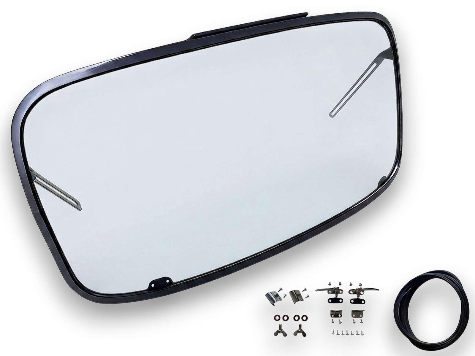 VW Beetle Rear Safari Window, 14-Gauge Primer Steel, 1965-72